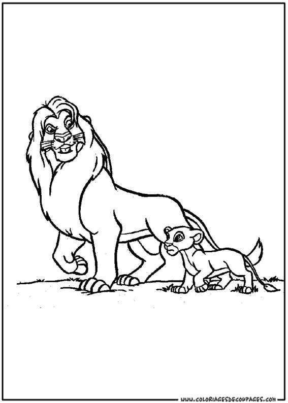 Dessin #11816 - dessin gratuit le roi lion a colorier