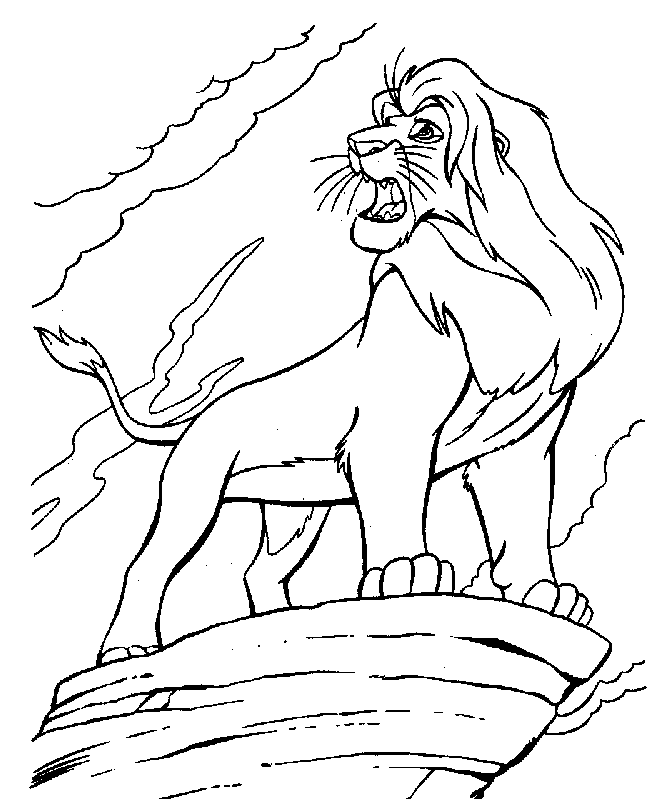 Dessin #11803 - coloriage le roi lion