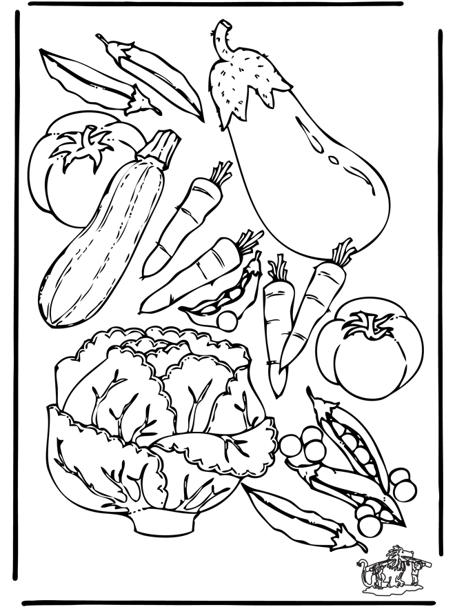 Dessin de légume #20 - Cliquez pour imprimer  Coloriage légume à imprimer gratuit