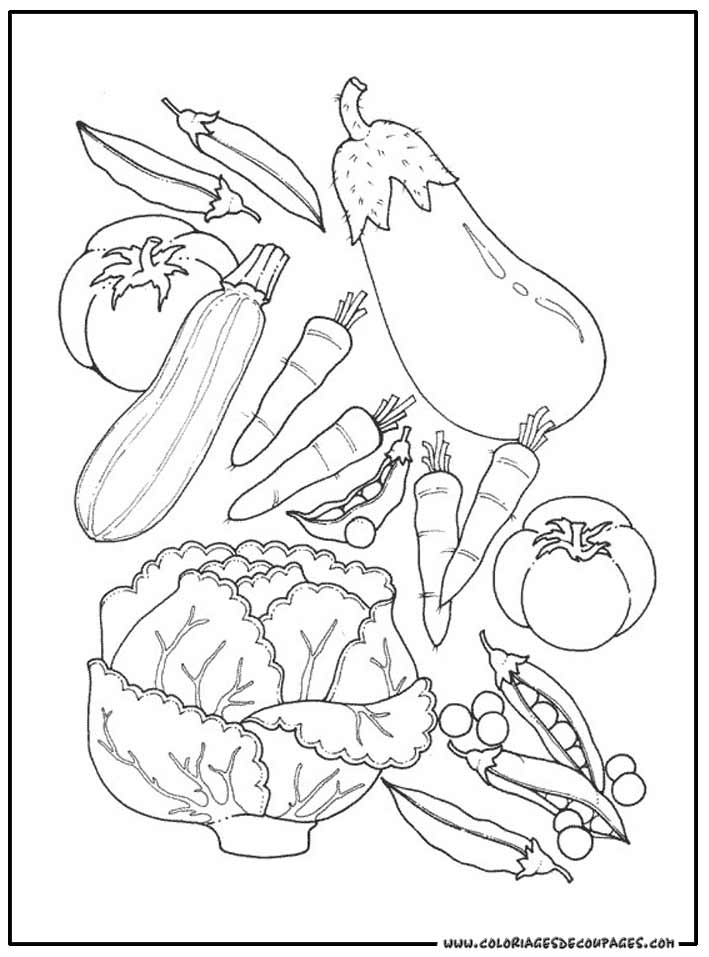 Dessin de légume #38 - Cliquez pour imprimer  Coloriage légume à imprimer gratuit