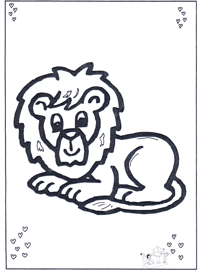 Activité de coloriage lion