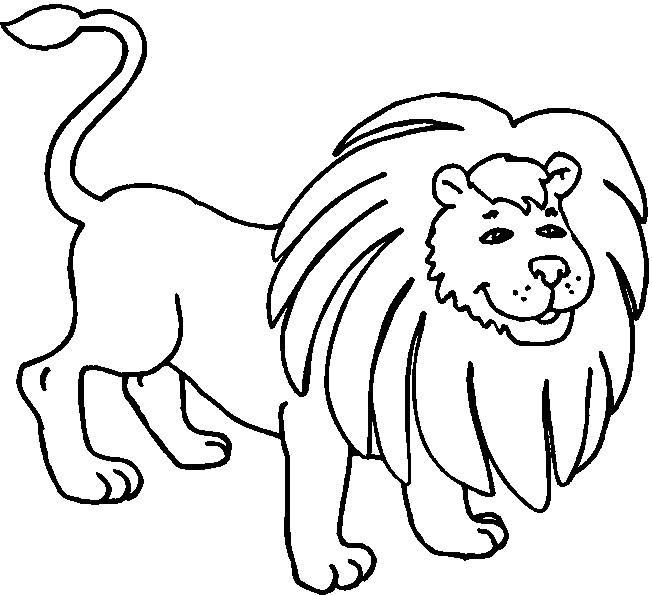 Coloriage de lion à colorier
