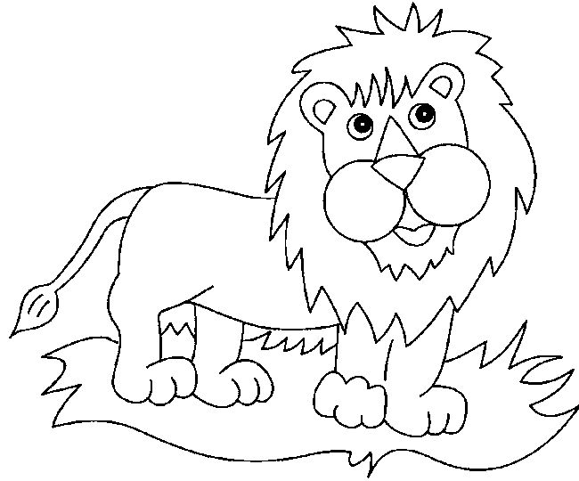Dessin gratuit de lion a imprimer