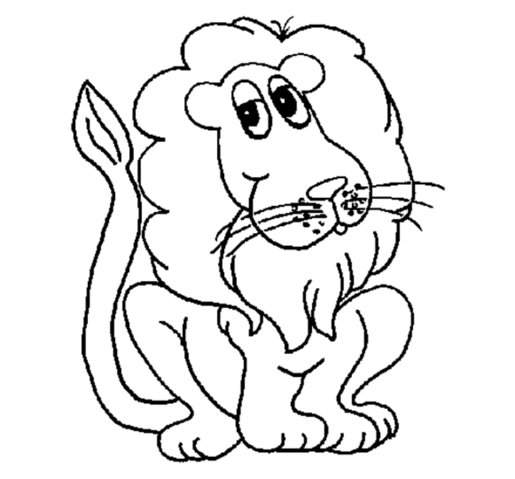 Coloriage de lion gratuit a imprimer et colorier