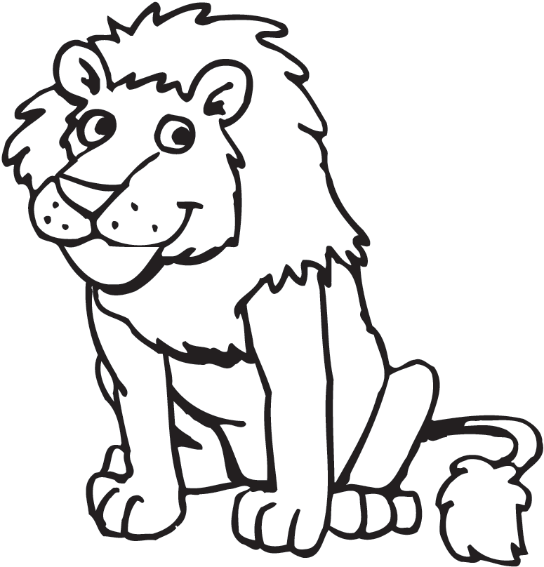 Coloriage de lion gratuit à imprimer et colorier