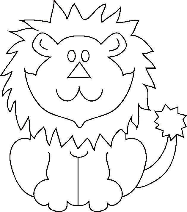 Coloriage gratuit de lion a imprimer