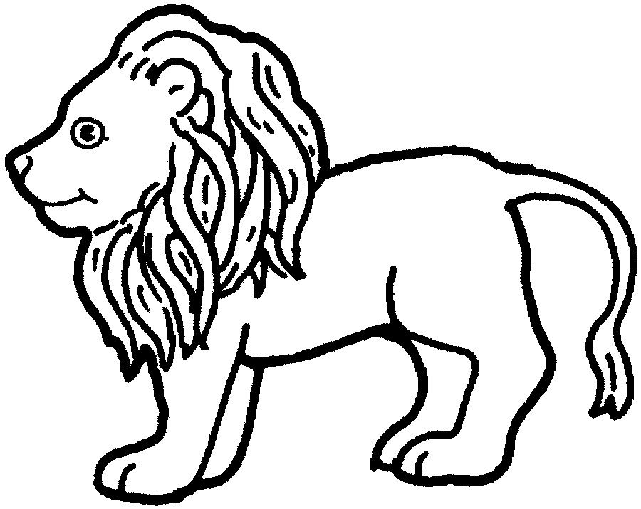 Dessin gratuit de lion a colorier