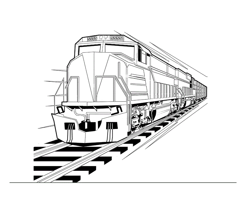 Dessin #16406 - dessin gratuit locomotive a imprimer et colorier