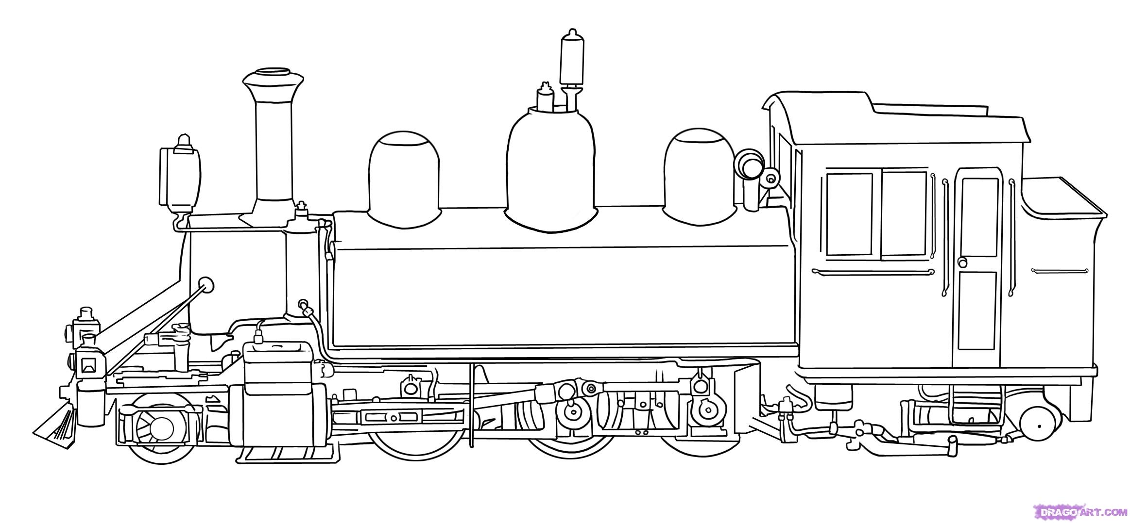 Dessin #16414 - Une Jolie image de locomotive a imprimer pour les enfants