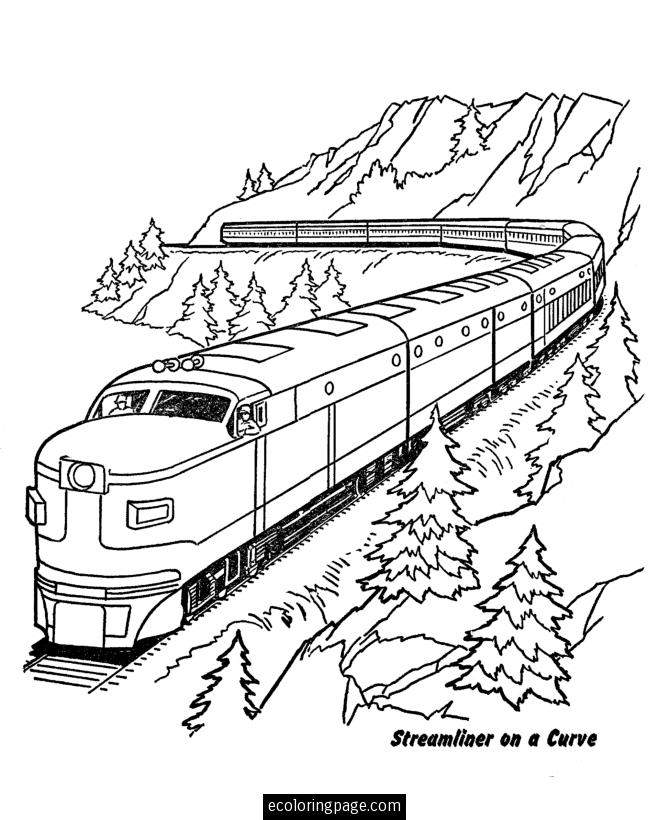 Dessin #16421 - coloriage de locomotive imprimer et colorier