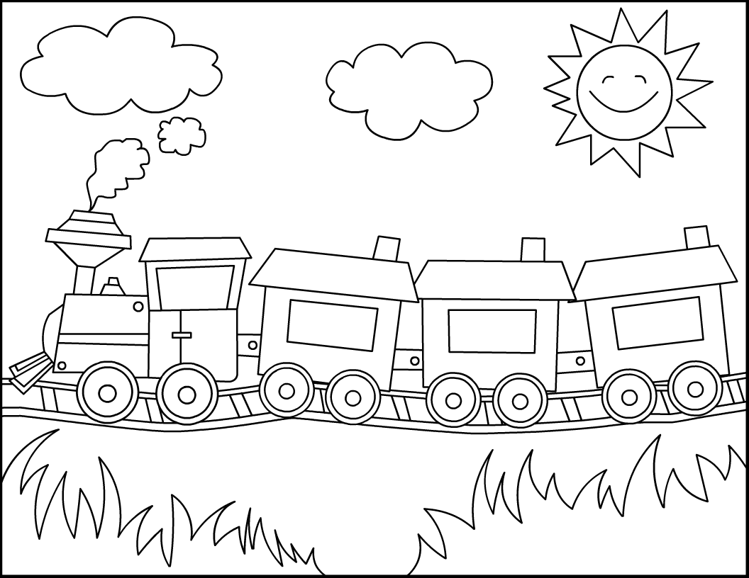Dessin #16422 - coloriage de locomotive a colorier