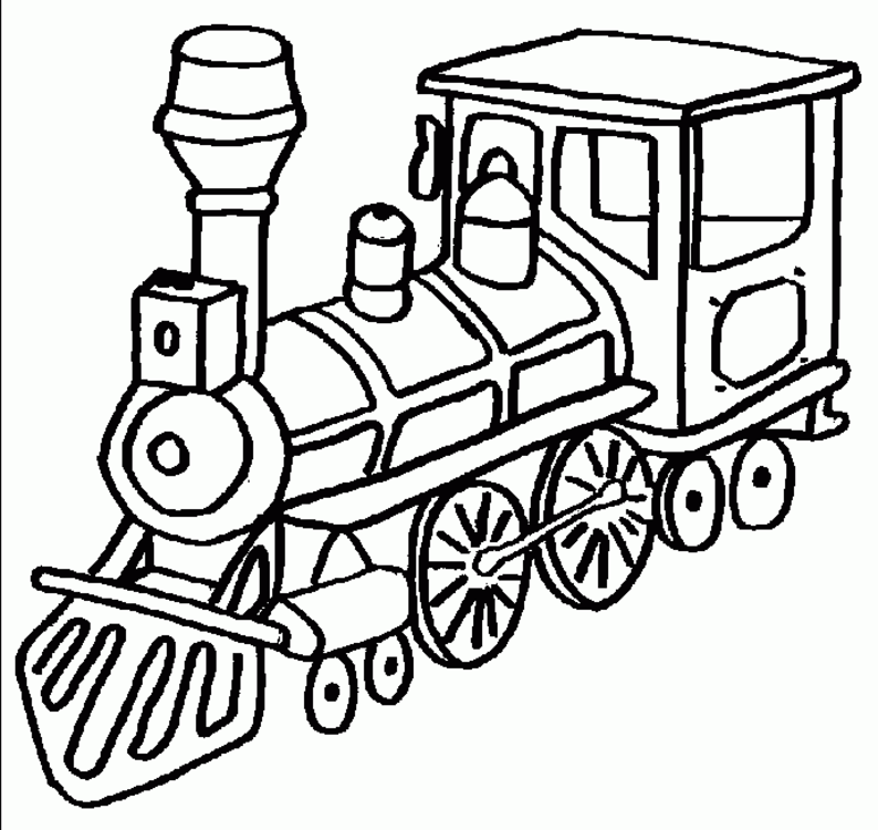 Dessin #16424 - Dessin de locomotive imprimer et colorier