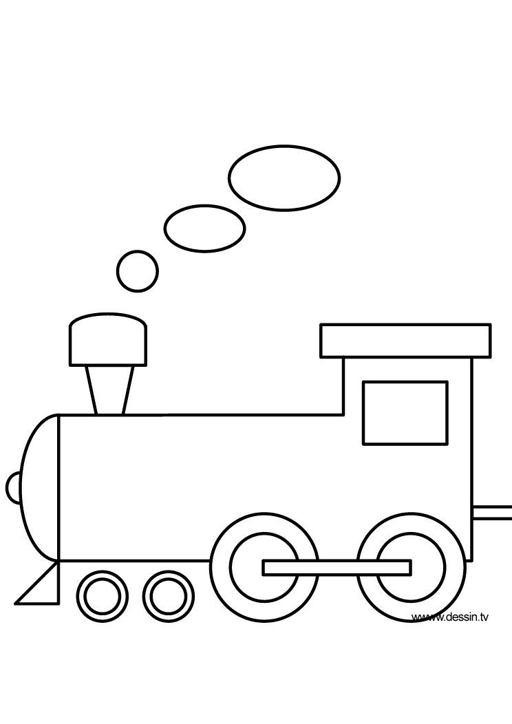 Dessin #16425 - coloriage de locomotive amusant gratuit