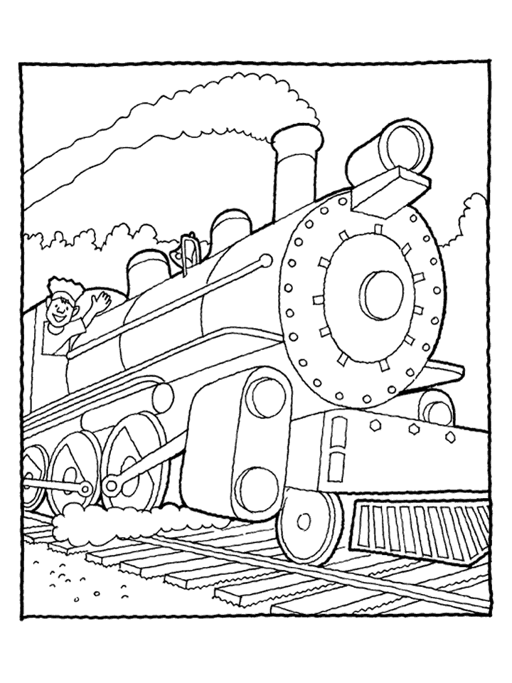 Dessin #16426 - Dessin de locomotive à colorier et imprimer