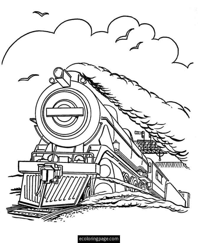 Dessin #16432 - Jeux de coloriage locomotive a imprimer et colorier