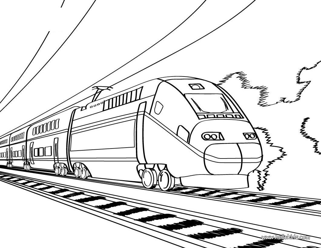 Dessin #16444 - coloriage locomotive