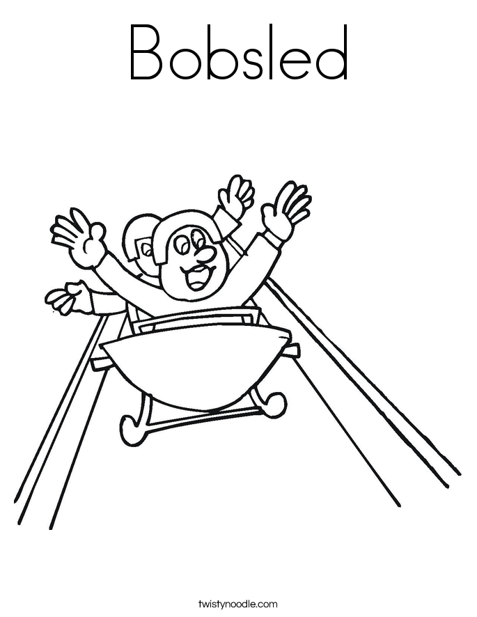 Dessin #16467 - dessin de luge pour imprimer et colorier