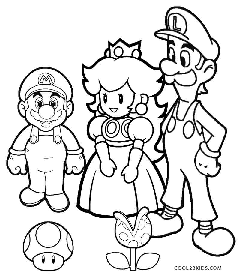 Mario Et Luigi Coloriage