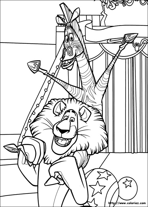Coloriage de Madagascar #124 - Cliquez pour imprimer Coloriage madagascar gratuit - dessin a imprimer #124