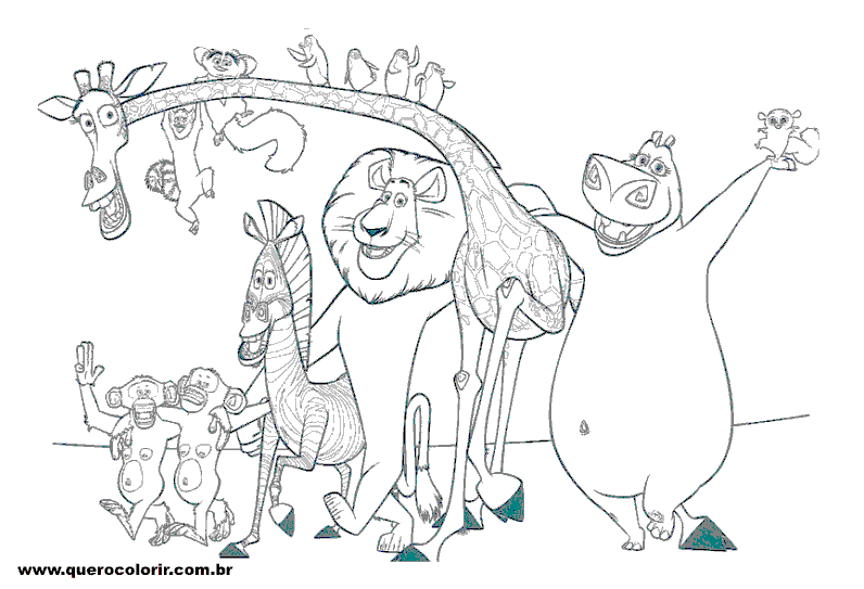 Coloriage de Madagascar #126 - Cliquez pour imprimer Coloriage madagascar gratuit - dessin a imprimer #126