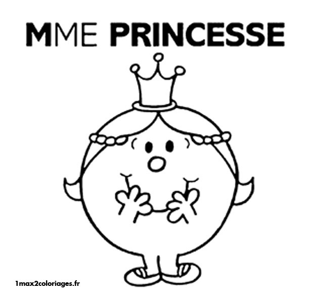 Image #25230 - Coloriage madame princesse gratuit