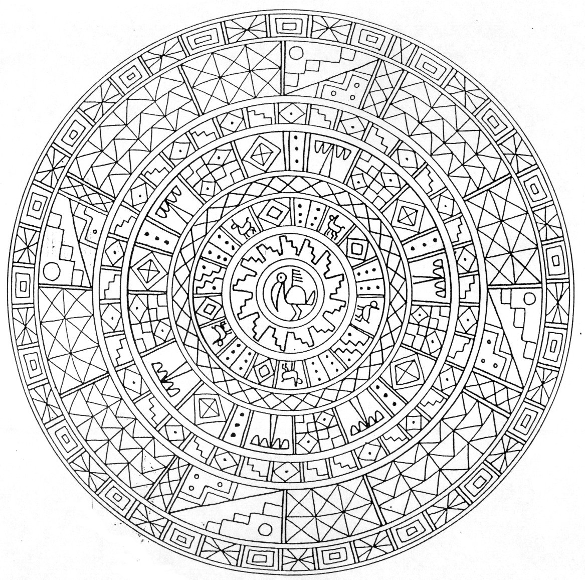 Image #21485 - Coloriage mandalas difficile gratuit