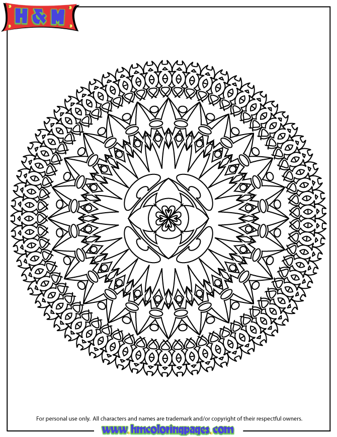 Image #21488 - Coloriage mandalas difficile gratuit