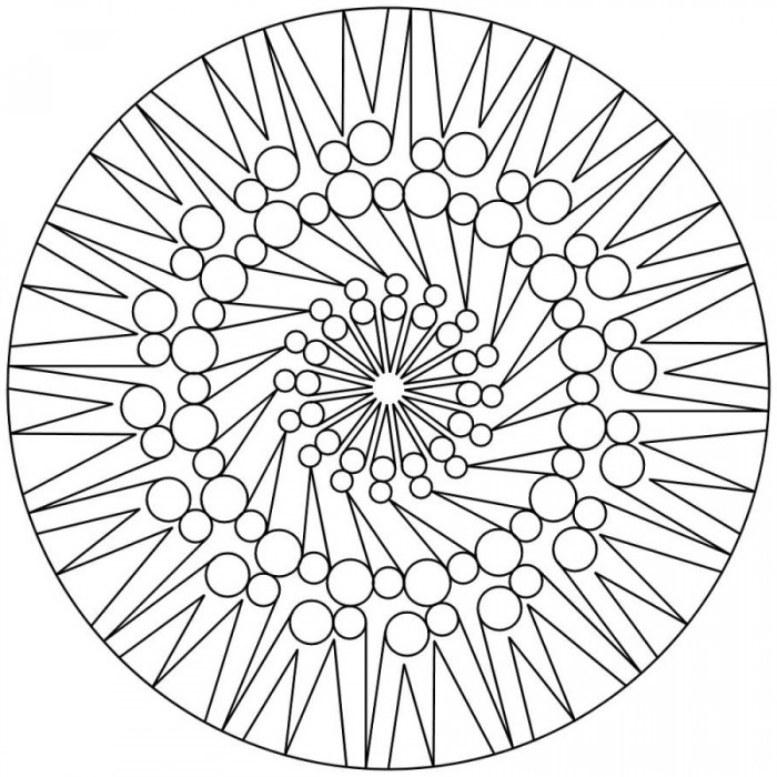 Image #21490 - Coloriage mandalas difficile gratuit