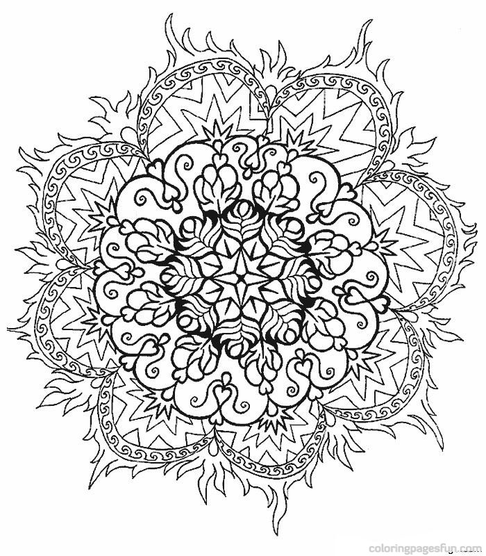 Image #21552 - Coloriage mandalas fleurs gratuit