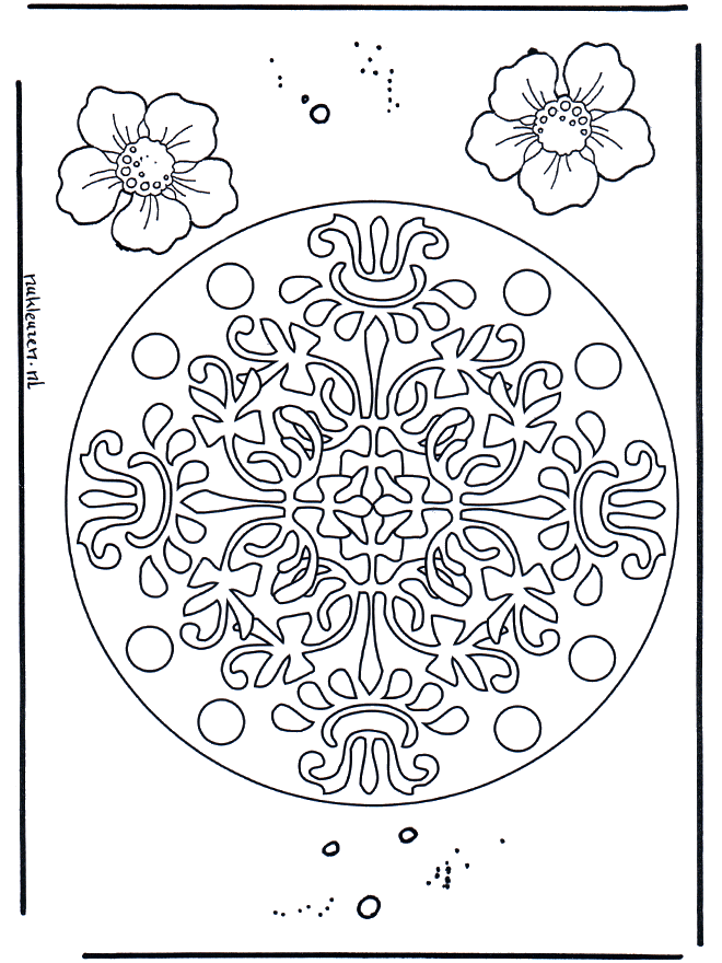 Image #21561 - Coloriage mandalas fleurs gratuit