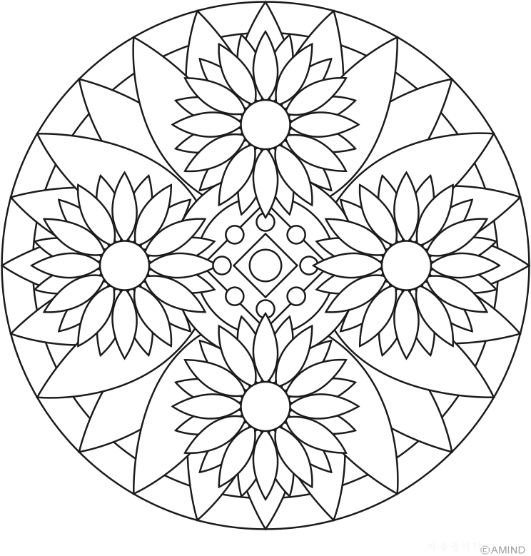 Image #21565 - Coloriage mandalas fleurs gratuit