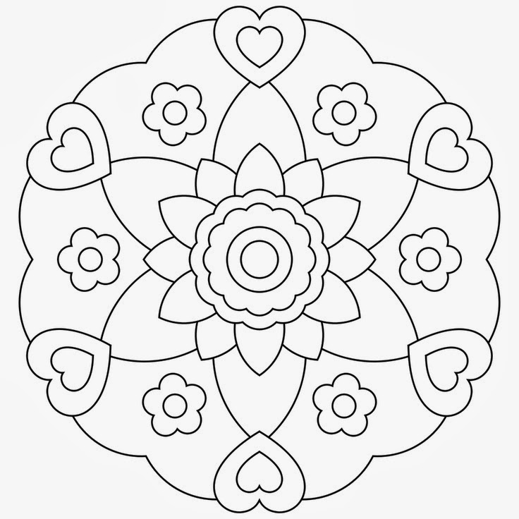Image #21576 - Coloriage mandalas fleurs gratuit