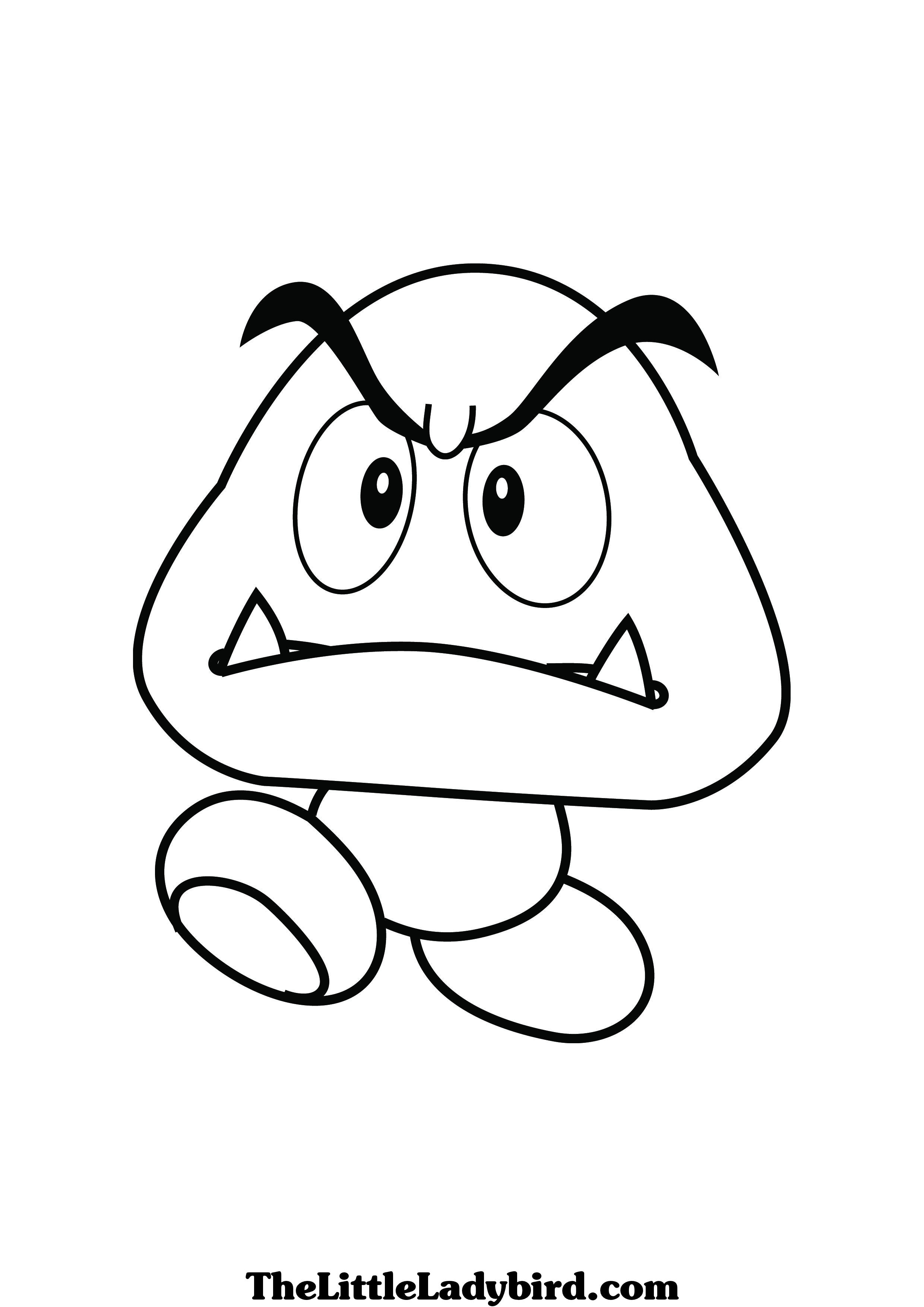 paper mario characters coloring pages - photo #24