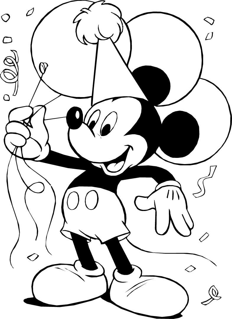 Dessin #11881 - Une Jolie image de mickey mouse a colorier