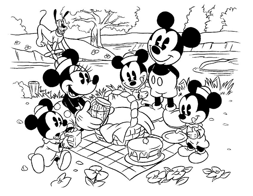 Dessin #11931 - coloriage de mickey mouse amusant