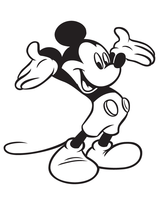 Dessin #11912 - coloriage de mickey mouse gratuit à imprimer et colorier