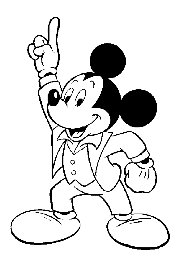 Dessin #11923 - dessin mickey mouse pour imprimer et colorier
