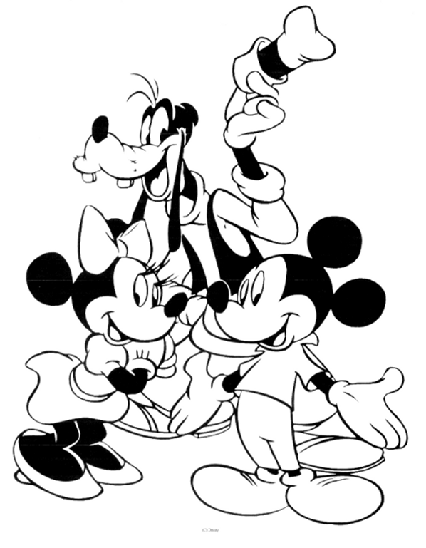 Dessin #11929 - Dessin de mickey mouse à colorier