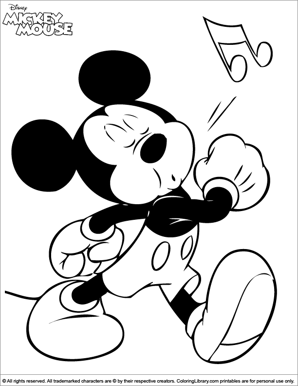 Dessin #11891 - un joli coloriage mickey mouse