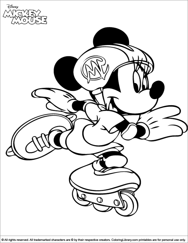 Dessin #11890 - image de mickey mouse a imprimer et colorier
