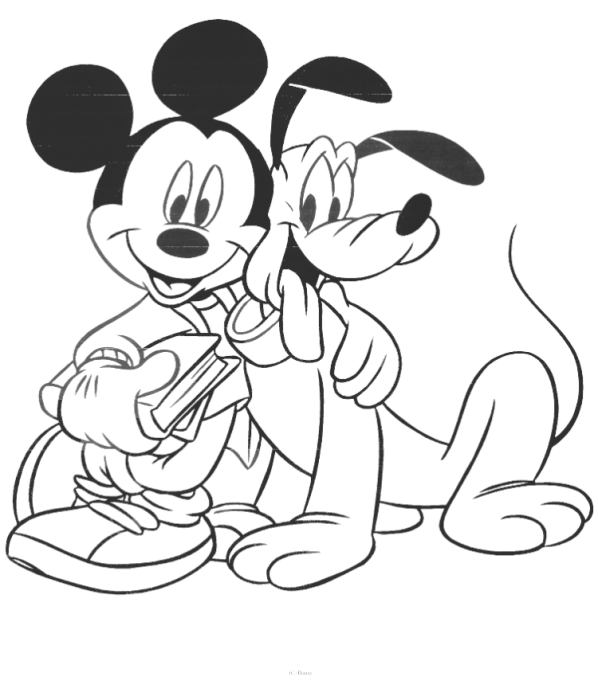 Dessin #11930 - Une belle image de mickey mouse à colorier