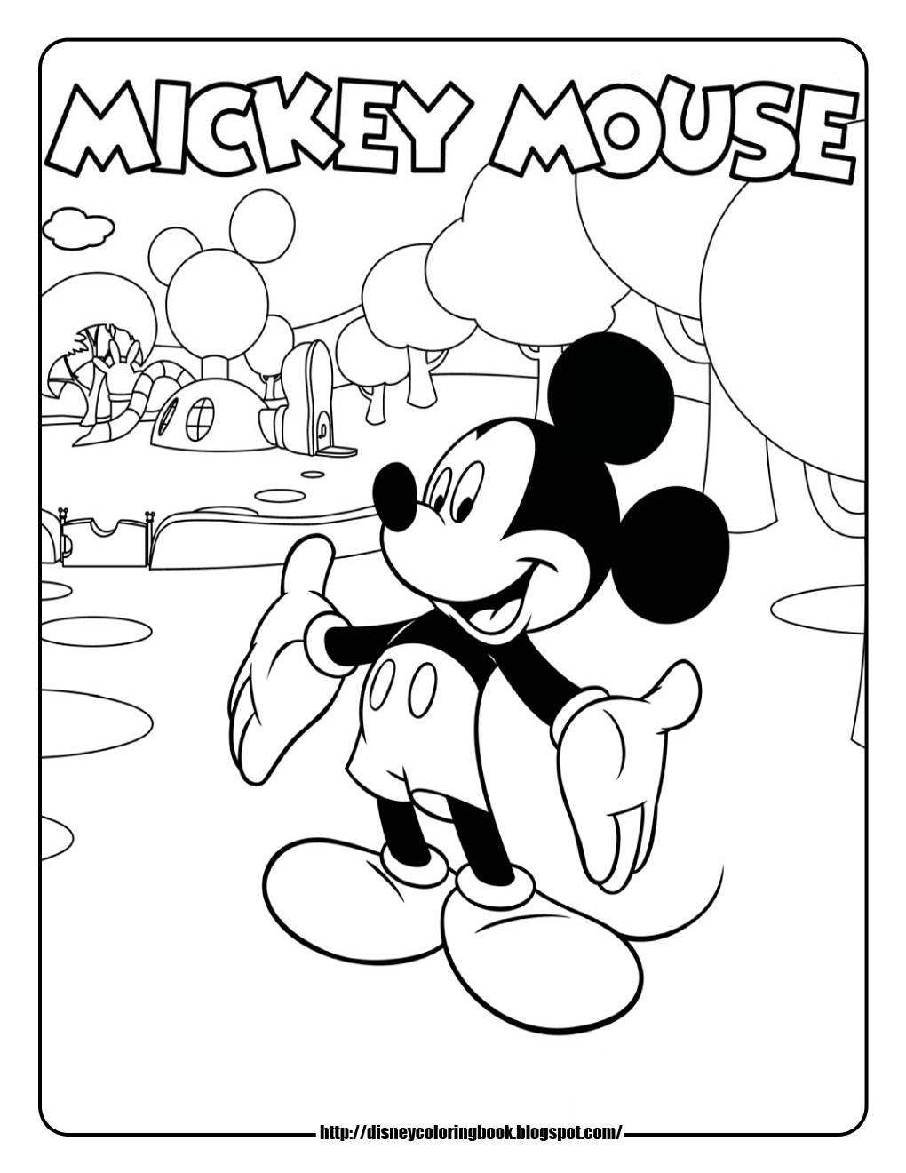 Dessin #11868 - coloriage de mickey mouse a imprimer