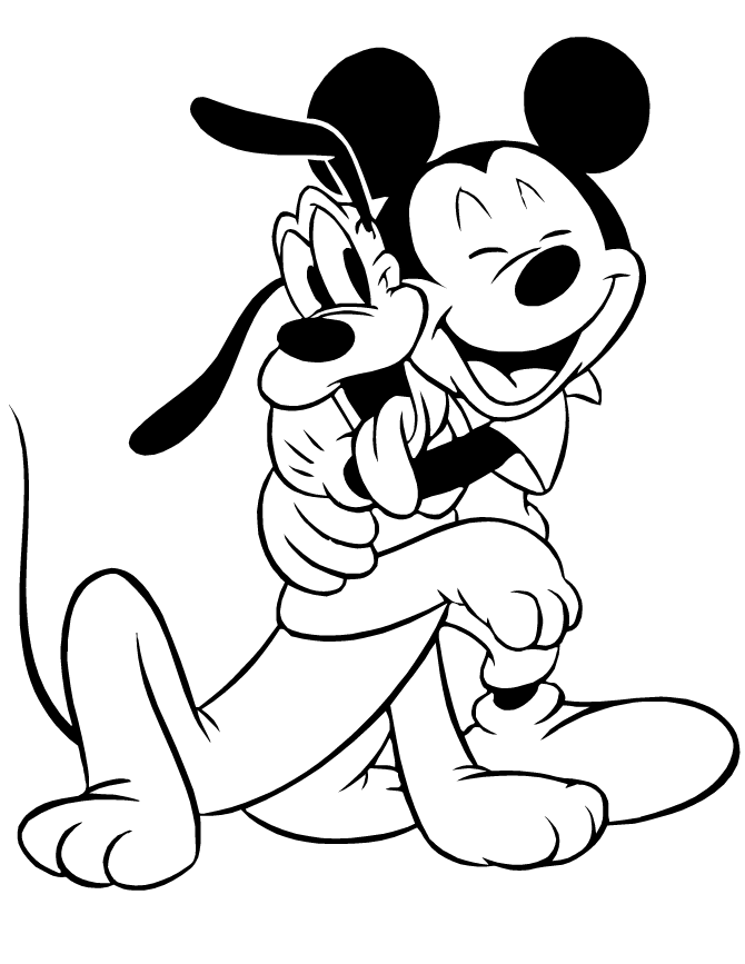 Dessin #11920 - dessin de mickey mouse a colorier