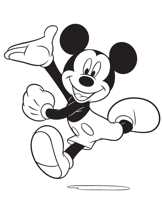 Dessin #11917 - coloriage de mickey mouse 