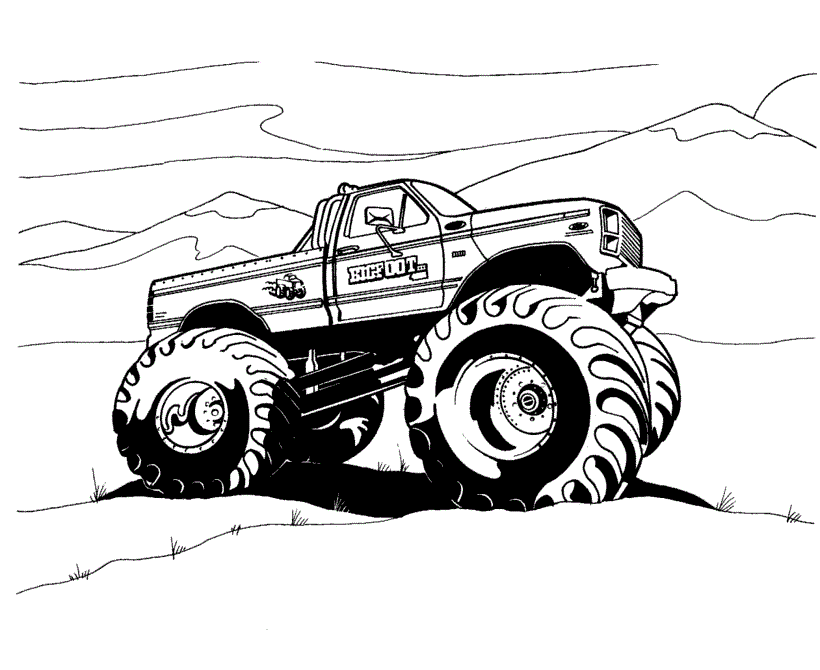 Dessin #16511 - activité de coloriage monster truck gratuit a imprimer et colorier