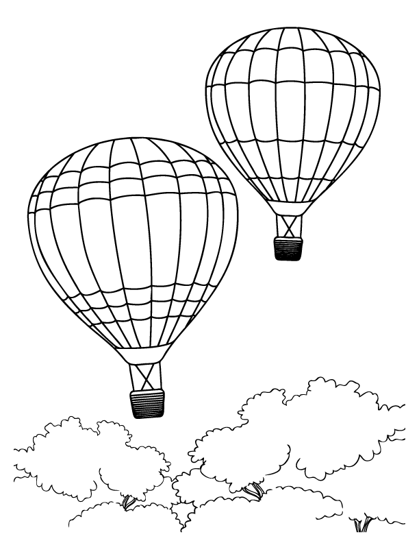 Dessin #16521 - Dessin gratuit de montgolfière a imprimer et colorier