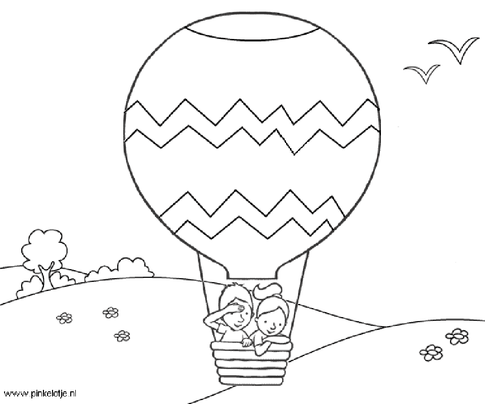 Dessin #16524 - Coloriage de montgolfière a colorier