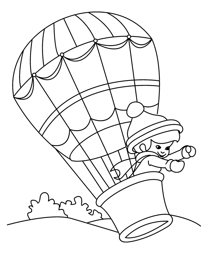Dessin #16526 - Coloriage de montgolfière 
