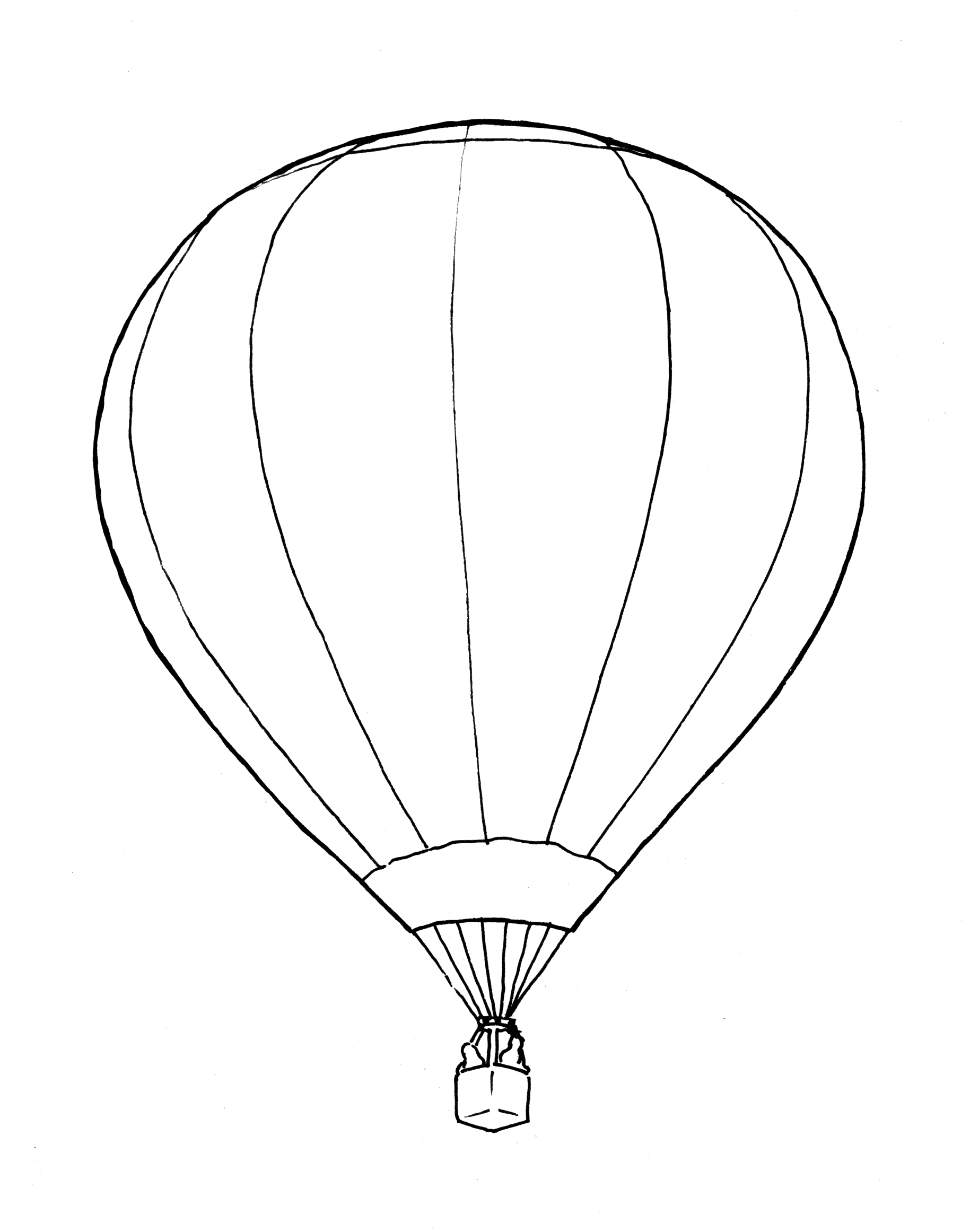 Dessin #16527 - Image de montgolfière a imprimer et colorier