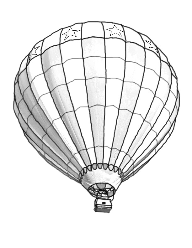 Dessin #16529 - dessin de montgolfière gratuit à imprimer et colorier